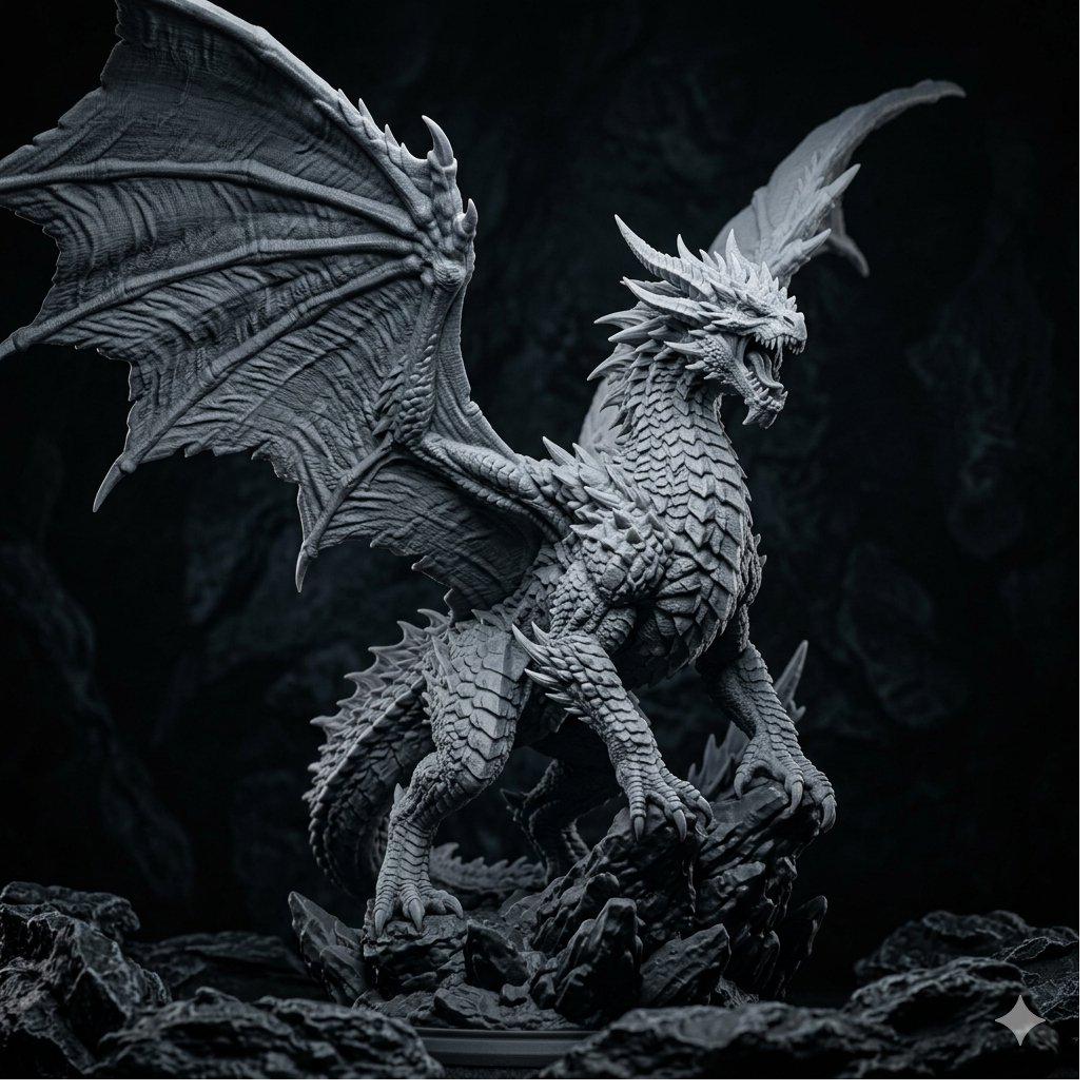 Dragón D&D en resina