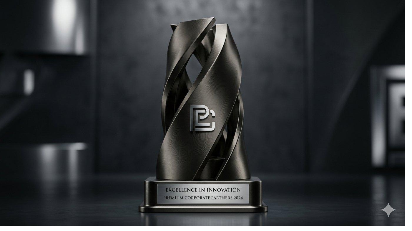 Trofeo corporativo personalizado